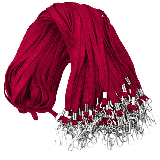 Tubeless Flat Lanyard with England Hook – Maroon (Set of 100 Qty)