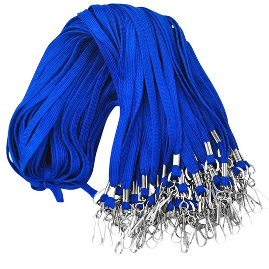 Tubeless Flat Lanyard with England Hook – Royel Blue (Set of 100 Qty)