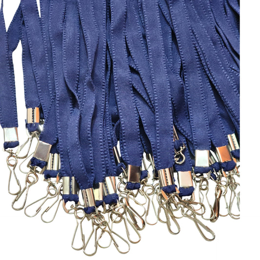 Bombay Lanyard with England Hook –  Navy Blue (Set of 100 Qty)