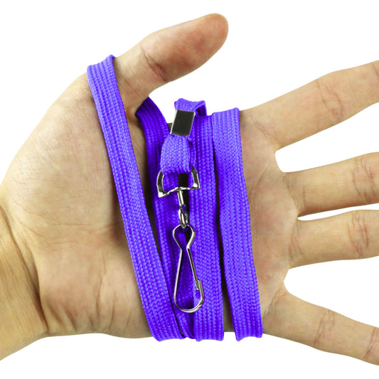 Tubeless Flat Lanyard with England Hook – Purple (Set of 100 Qty)