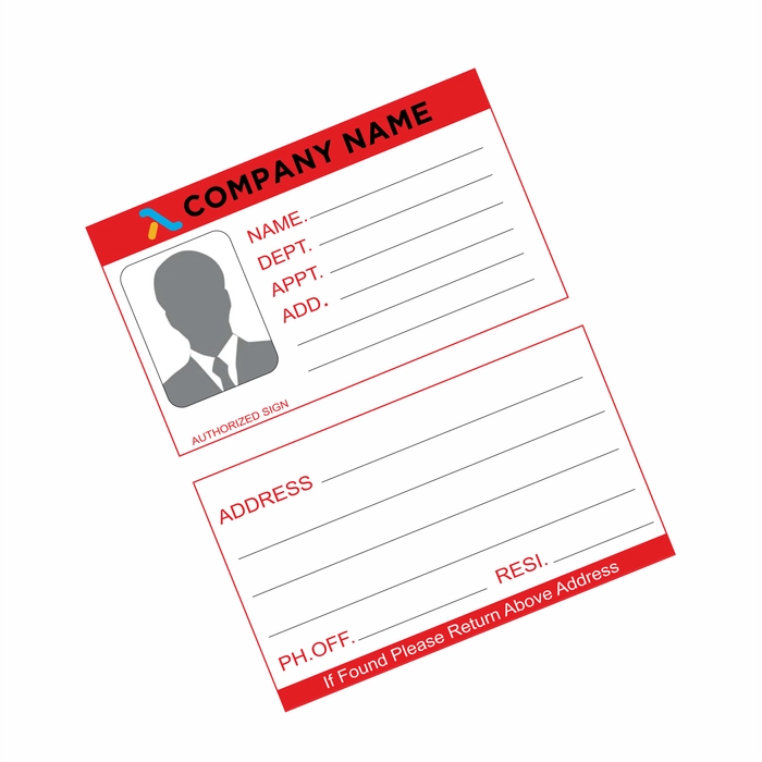 Premium Custom Paper ID Card – Personalized ID Badge Printing (Pack of 100)