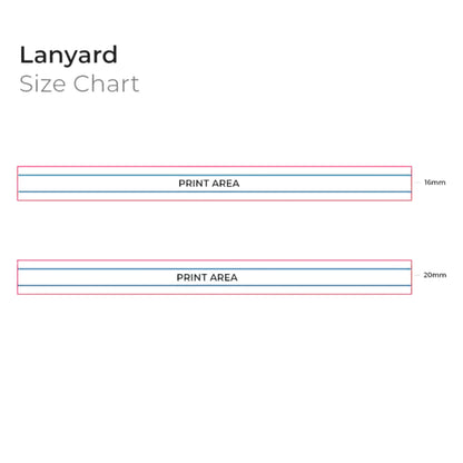 Personalized Digital Lanyard With Dog Hook - Width 16 mm  (Set of 16 Qty)