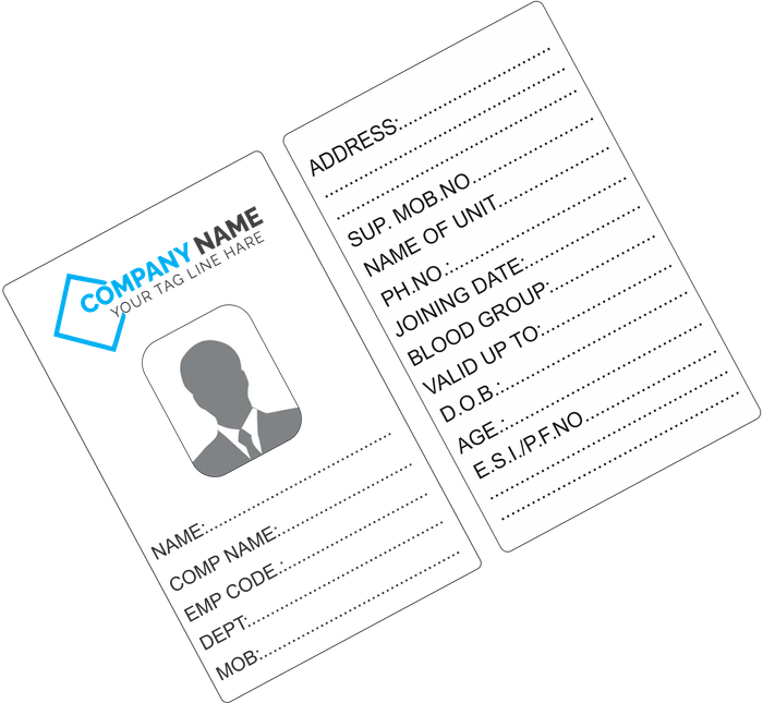 Premium Custom Paper ID Card – Personalized ID Badge Printing (Pack of 100)