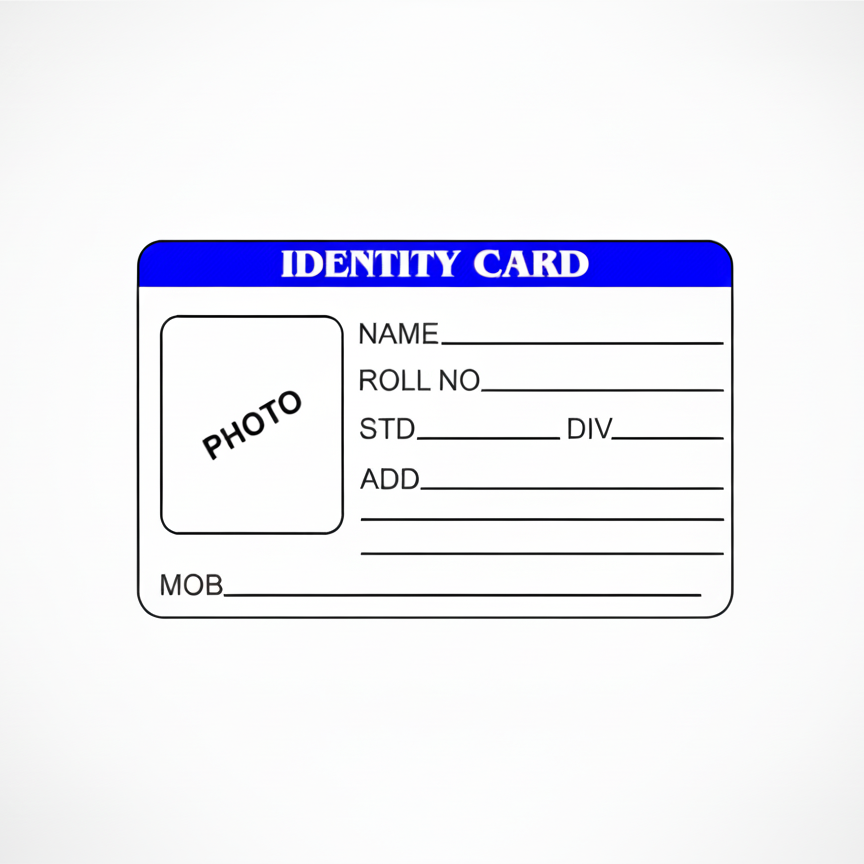Premium Custom Paper ID Card – Personalized ID Badge Printing (Pack of 100)