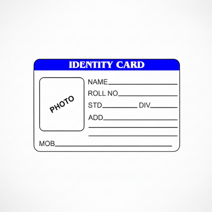 Premium Custom Paper ID Card – Personalized ID Badge Printing (Pack of 100)
